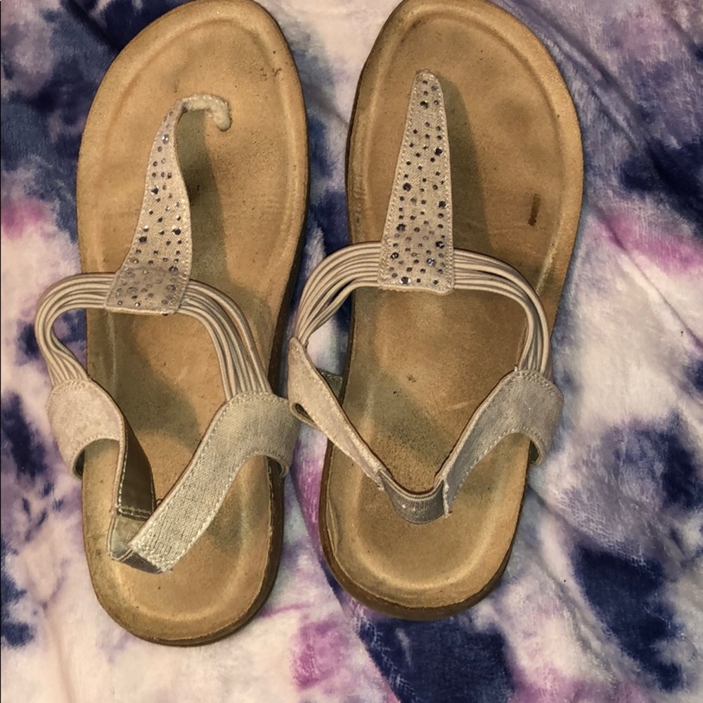 Cute white bejeweled sandals